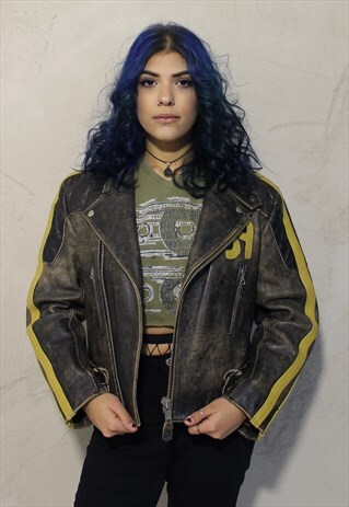 VINTAGE REPLAY 59 LEATHER BIKER JACKET
