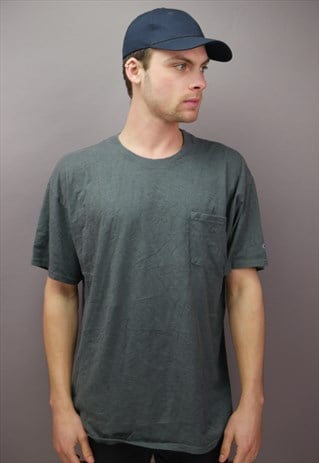 VINTAGE CHAMPION T SHIRT IN GREY