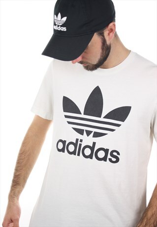 VINTAGE ADIDAS ORIGINALS BIG TREFOIL T SHIRT