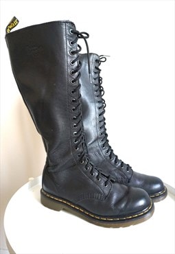 Vintage Dr Martens Lace Up Punk Boots Shoes Platform