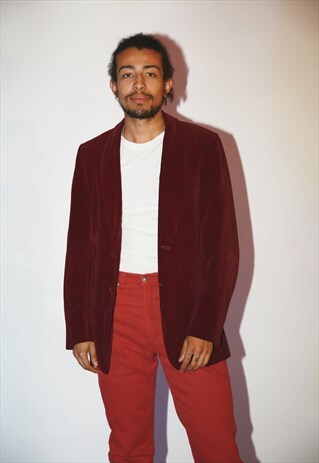 RARE 90S WINE VELVET BLAZER