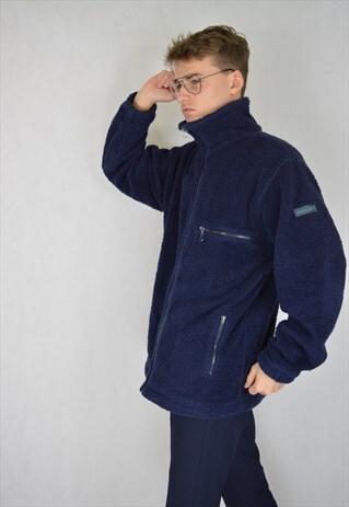 VINTAGE DARK BLUE FLEECE SWEATSHIRT