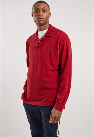 VINTAGE RALPH LAUREN LONG SLEEVE POLO TOP