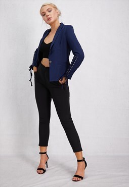 Our Navy Tassel sleeves Blazer is part of our Blazers collec