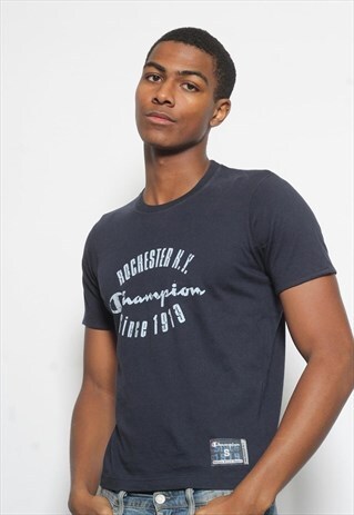 VINTAGE CHAMPION T-SHIRT NAVY
