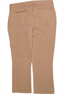 Vintage 90's Lee Trousers / Pants Straight Leg Baggy Tan