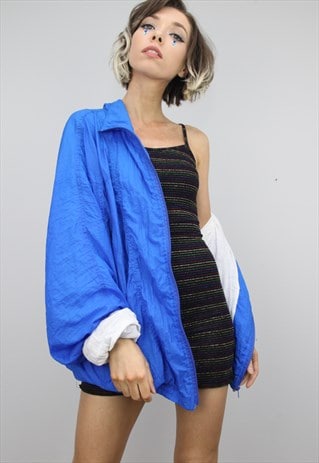 VINTAGE 80S 90S OVERSIZED FESTIVAL SHELL JACKET
