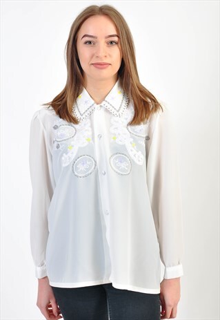 VINTAGE 80S SHIRT IN WHITE