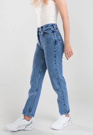 WOMEN JEANS MOM MARBLE