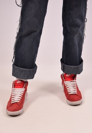 old red nike shoes