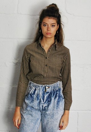 VINTAGE 70S CORD CHECK SHIRT