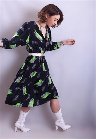 BAT WING MIDI DRESS