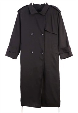 London Fog 90's Double Breasted Trench Coat XLarge Black
