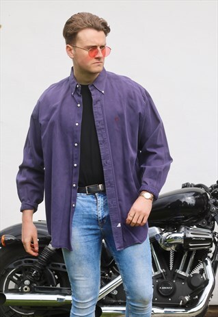 RALPH LAUREN USA NAVY BLUE VINTAGE SHIRT