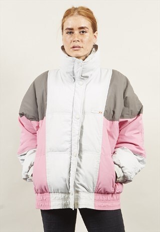 VINTAGE 80'S ELLESSE PASTEL PUFFER JACKET