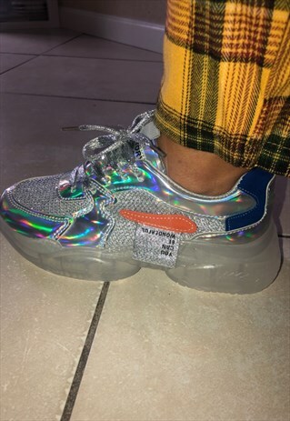 HOLOGRAPHIC PLATFORM SNEAKERS