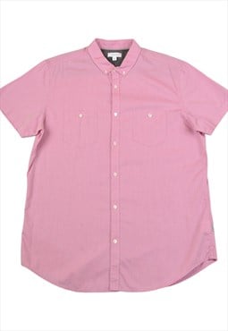 Vintage Calvin Klein Shirt Short sleeve Gingham Pink Medium
