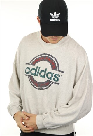 VINTAGE 80S ADIDAS GRAPHIC SWEATSHIRT JUMPER