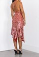 VINTAGE 90S ZEBRA PRINT PATTERNED EVENING DRESS SUMMER