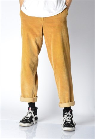 VINTAGE 90S MUSTARD BROWN CORDUROY PANTS