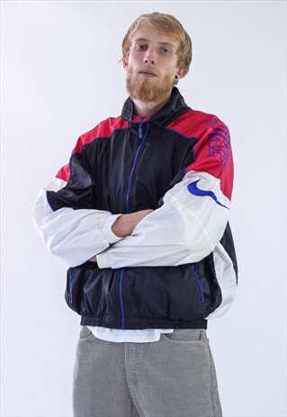 RARE 90S VINTAGE MENS NIKE BIG LOGO WINDBREAKER JACKET