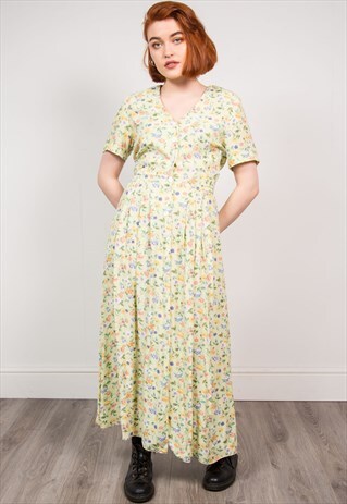 VINTAGE 90'S FLORAL MIDI DRESS