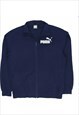 Puma 90's Spellout Zip Up Windbreaker Large Navy Blue