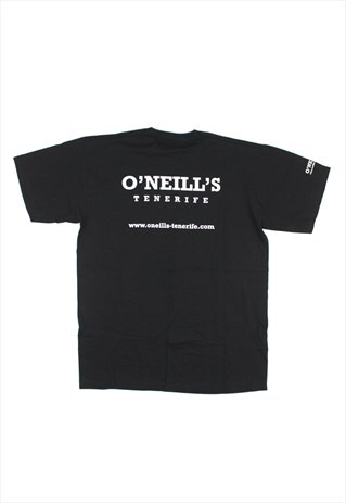 ONEILLA BAR TENERIFE BLACK T-SHIRT FRUIT OF THE LOOM LABEL