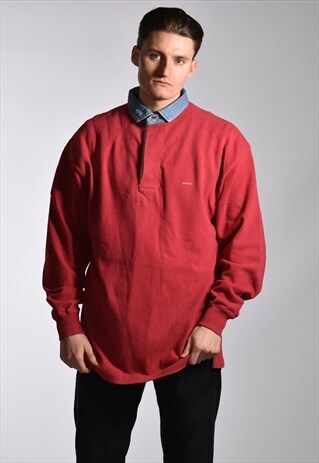 VINTAGE 1990S NAUTICA RUGBY POLO TOP