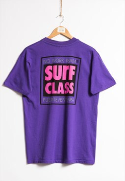 90s Vintage Graphic Print Hanes Surf Class T-shirt 14966