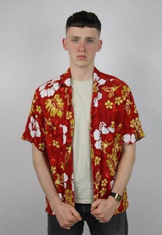 VINTAGE PATTERNED 90S FLORAL SHIRT