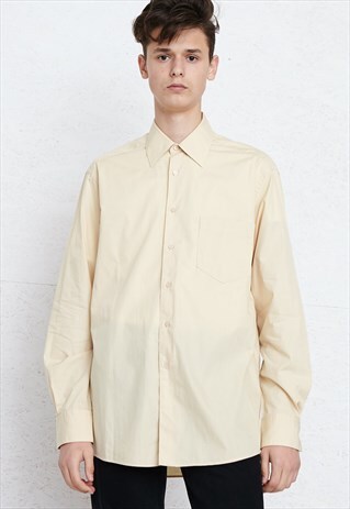 VINTAGE YELLOW HUGO BOSS LONG SLEEVE SHIRT