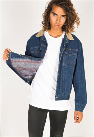 VINTAGE 80S WRANGLER ORIGINAL LINED DENIM JACKET / 3100