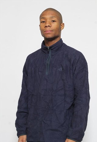 VINTAGE THE NORTH FACE 1/4 ZIP FLEECE BLUE
