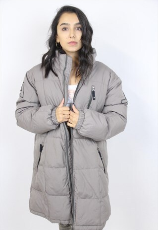 VINTAGE ARMANI BEIGE LONG PUFFER JACKET