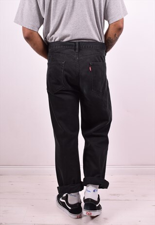 LEVI'S MENS VINTAGE JEANS W36 L32 BLACK 90'S