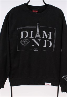 vintage mens diamond paris black sweatshirt
