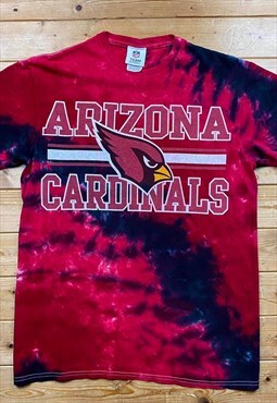 Y2K Arizona cardinals tie dyed graphic T-shirt red medium 