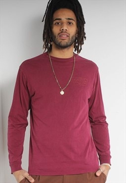 Vintage Vans Long Sleeve T-Shirt Maroon