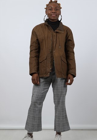 VINTAGE GAP LARGE BROWN WAXED JACKET