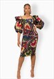 ZINHA Ankara Midi Dress, African Print Midi Dress