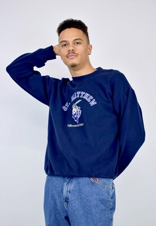 VINTAGE 90'S NAVY ST. MATTHEW SWEATSHIRT