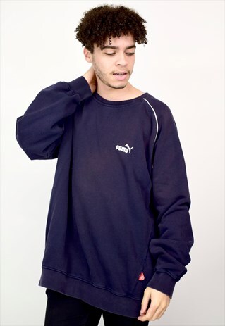 VINTAGE 90'S NAVY PUMA SWEATSHIRT