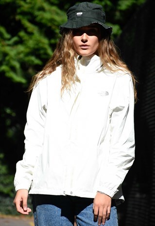 WHITE NORTH FACE WATERPROOF JACKET