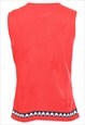 VINTAGE CLASSIC RED SWEATER VEST - M