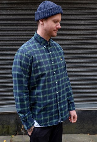 VINTAGE 90S POLO RALPH LAUREN CHECKED SHIRT