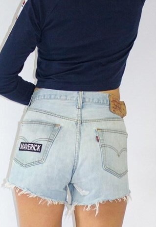 VINTAGE 80'S 501 BADGED TOP GUN LEVI'S SHORTS