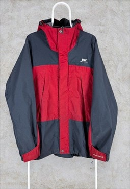Helly Hansen Tech Jacket Waterproof Red Grey Hiking Medium