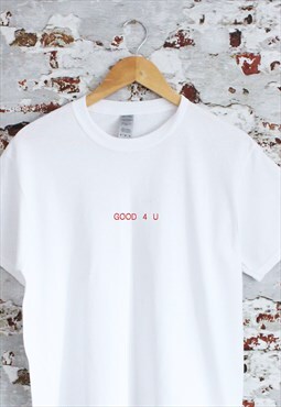 GOOD 4 U Embroidery White T-shirt