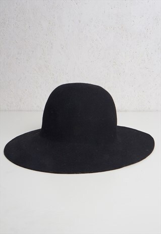 VINTAGE BLACK WOOL HAT